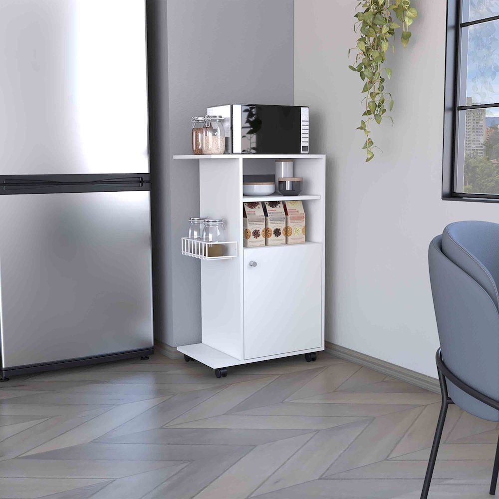 Clip Kitchen Cart White MDF. Picture 3