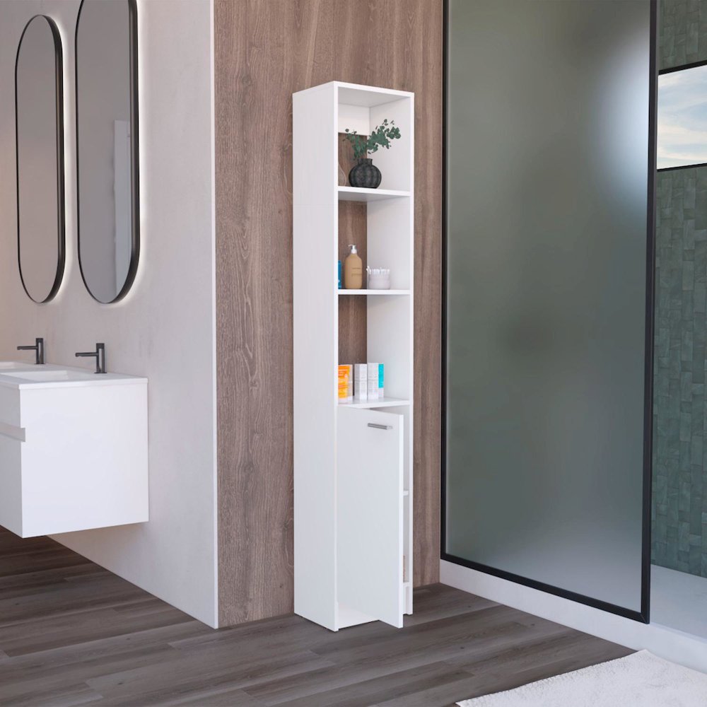 Parks Linen Cabinet White MDF. Picture 5
