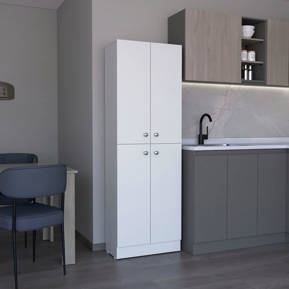 Lynch Pantry Cabinet White MDF. Picture 3