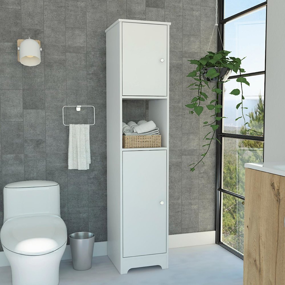 Ibis Linen Cabinet White MDF. Picture 3
