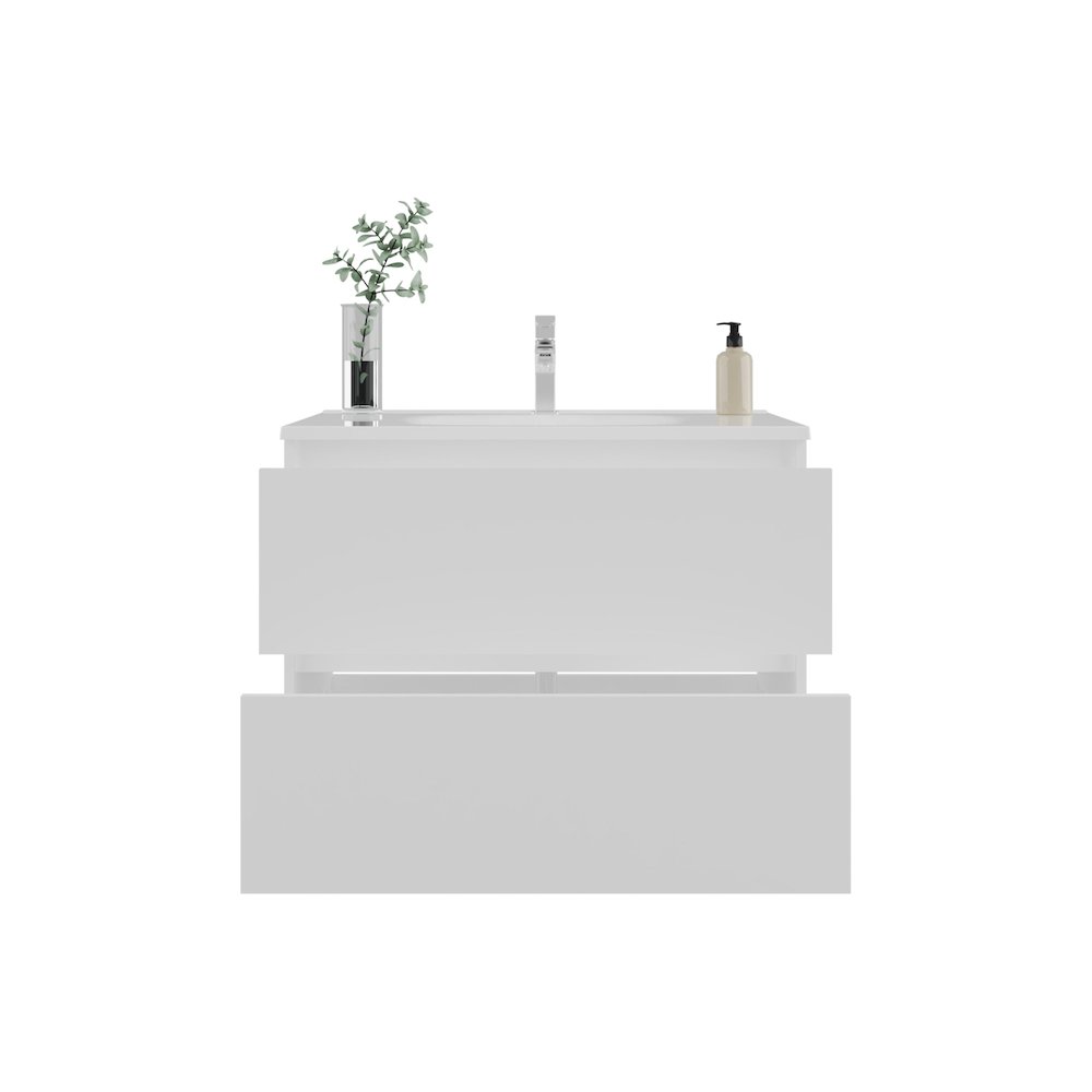 Tuhome Bathroom Cabinet Opalo  White MDF. Picture 1