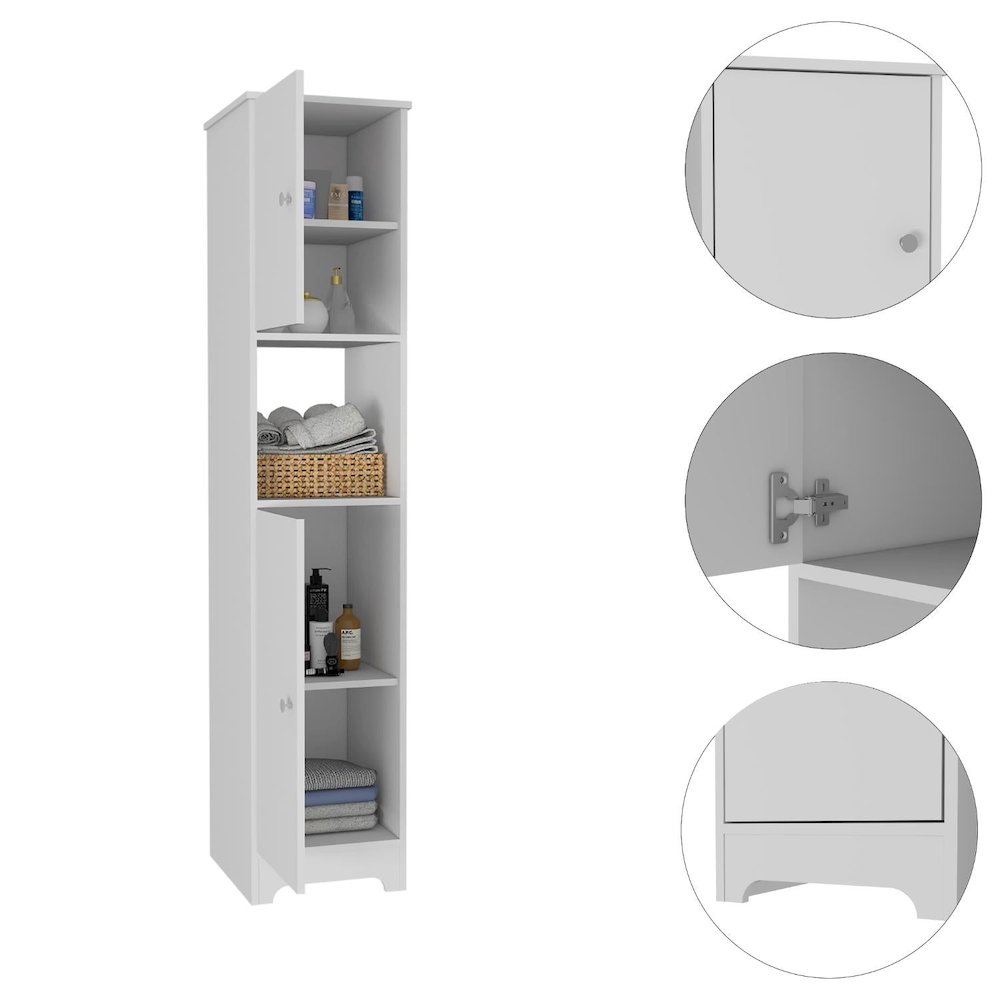 Ibis Linen Cabinet White MDF. Picture 4