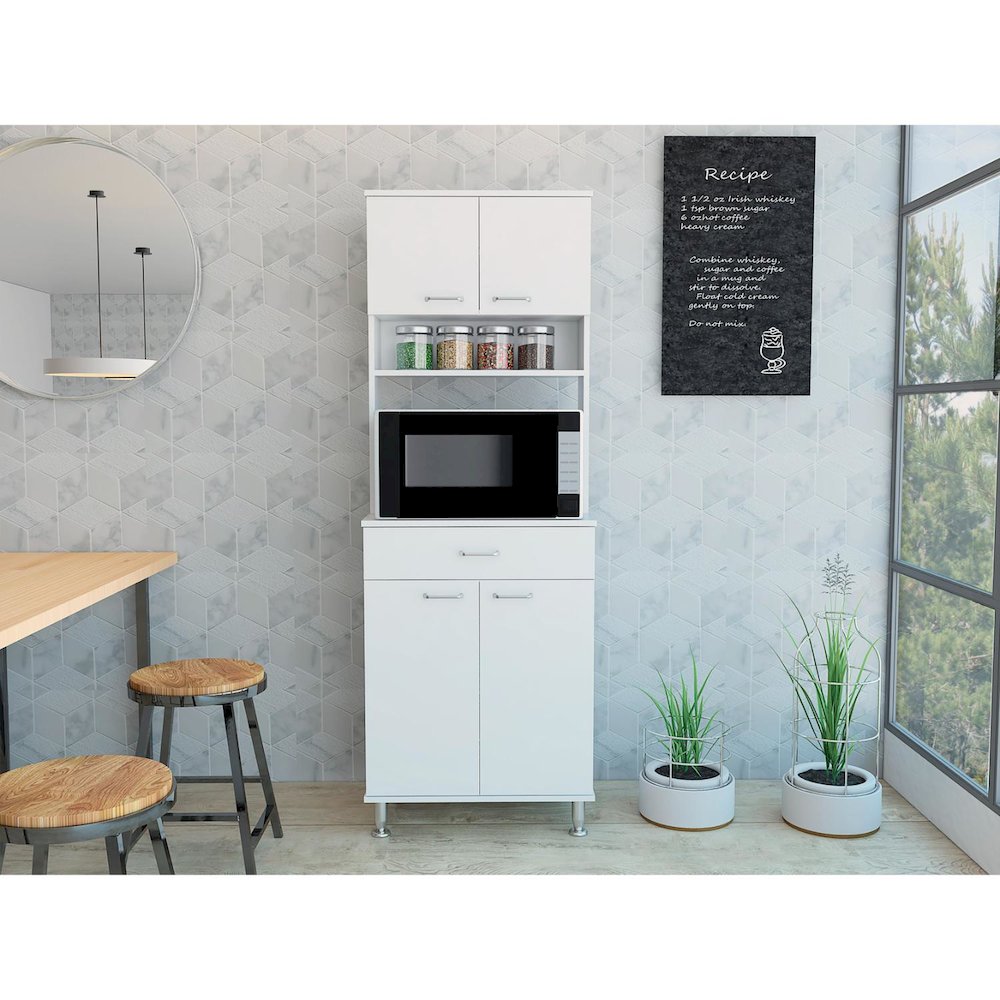 Della 60 Pantry White MDF. Picture 3