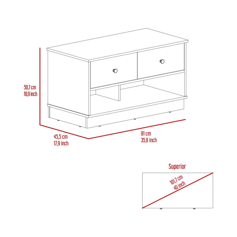 TuHome Hamilton Storage Bench Black MDF. Picture 4