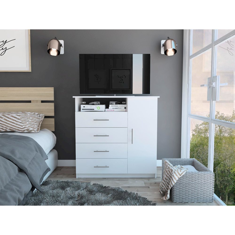 Milan Medicine Cabinet White MDF. Picture 3