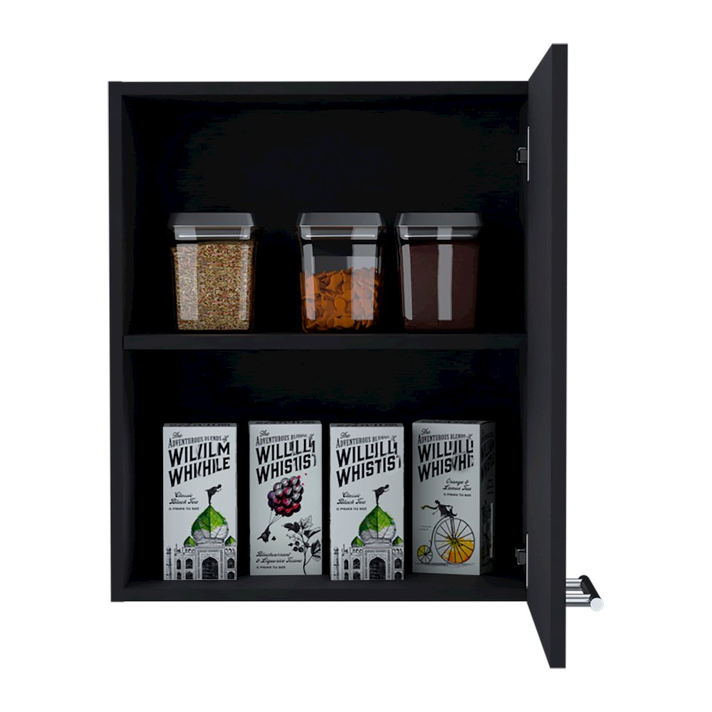 Manchester 20" Wide Wall Cabinet Black MDF. Picture 3