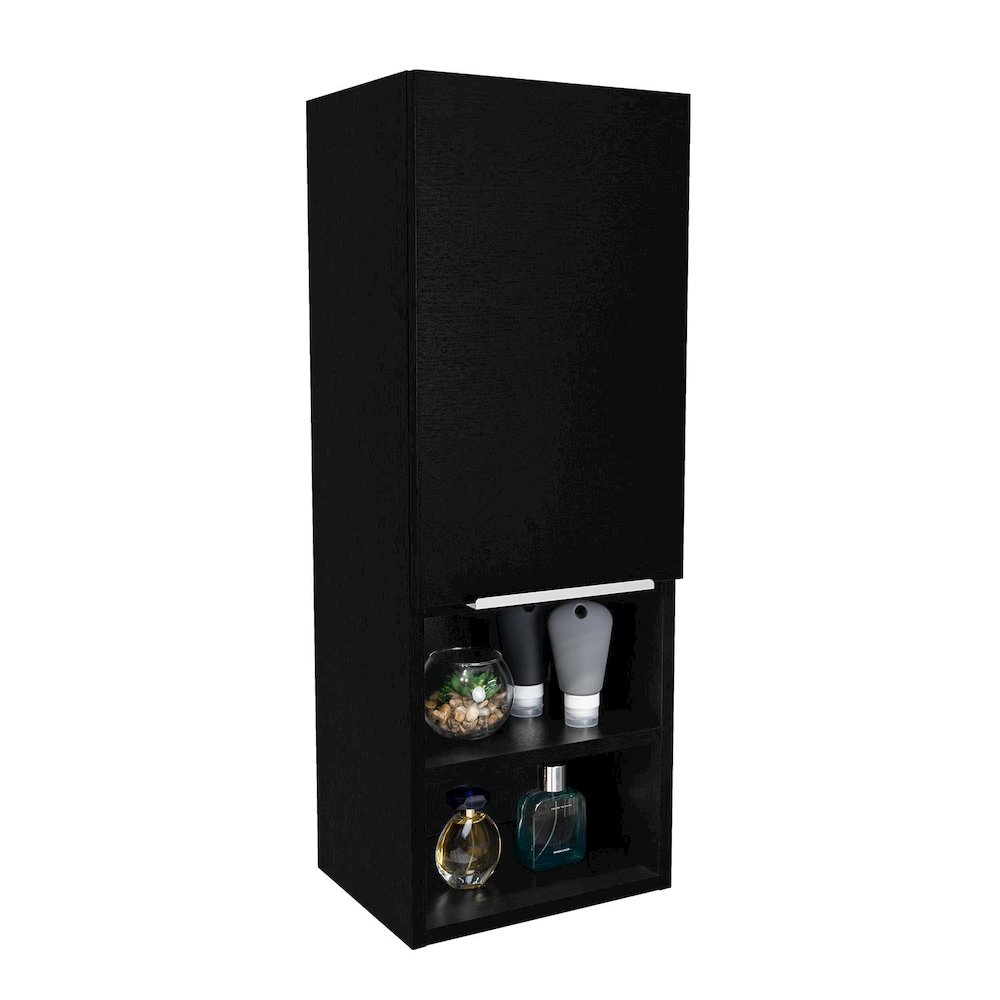 Mila Medicine Cabinet Black MDF. Picture 1