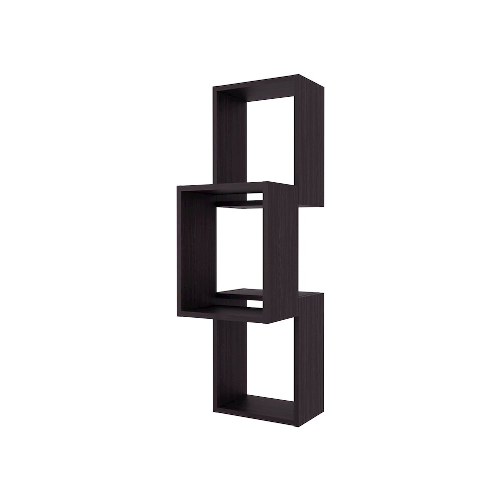 Seyner 6-Cube Wall Shelf, Open Storage and Display Shelves, Black. Picture 5