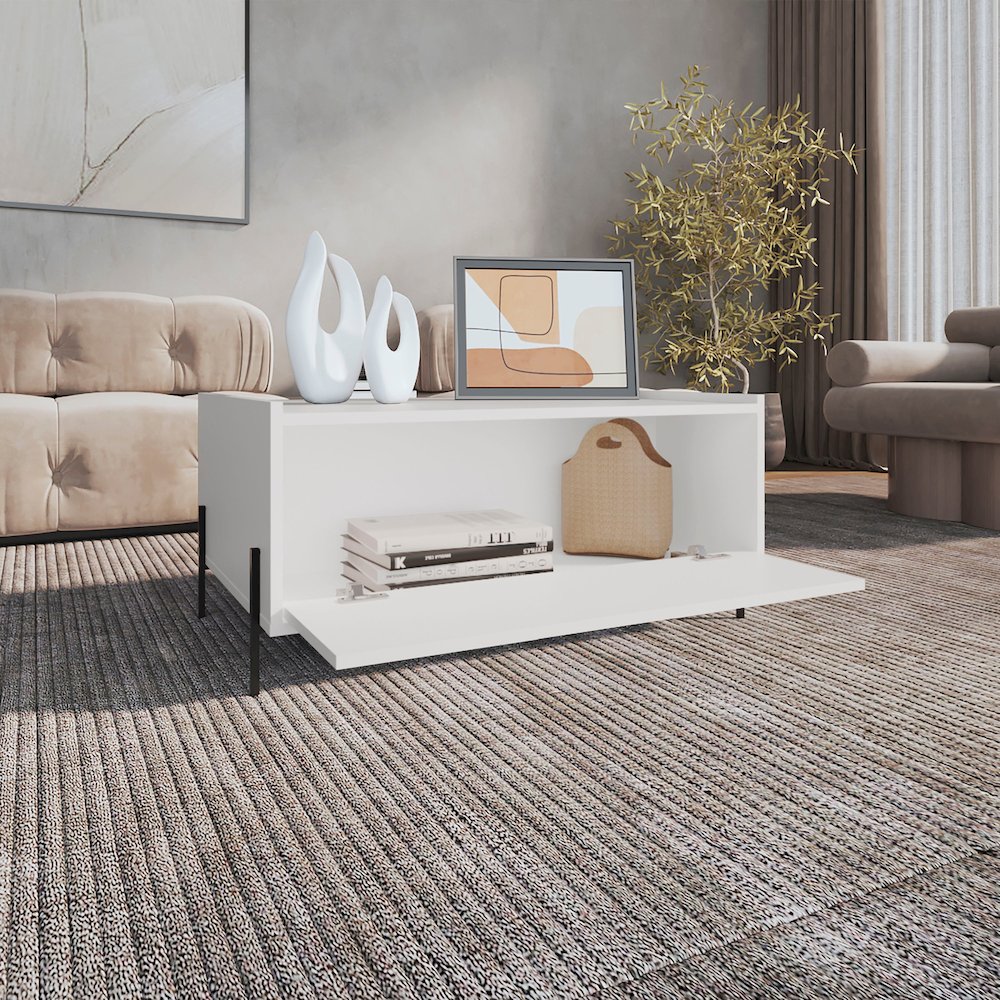 Shan Coffee Table White MDF. Picture 3