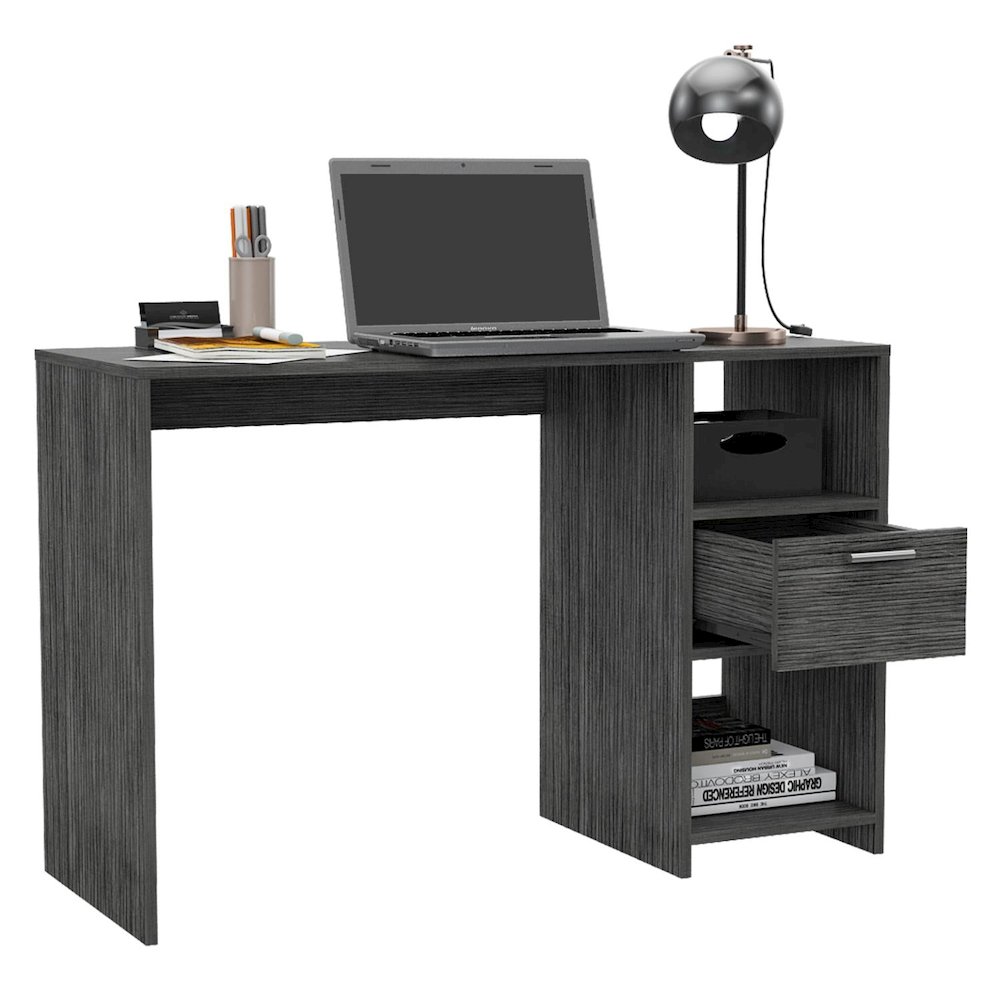Omma Computer Desk Smokey Oak MDF. Picture 2