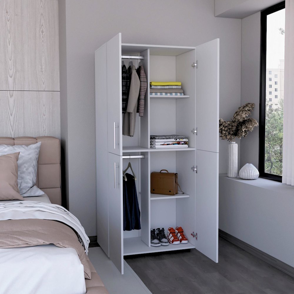 Hazel Armoire White MDF. Picture 5