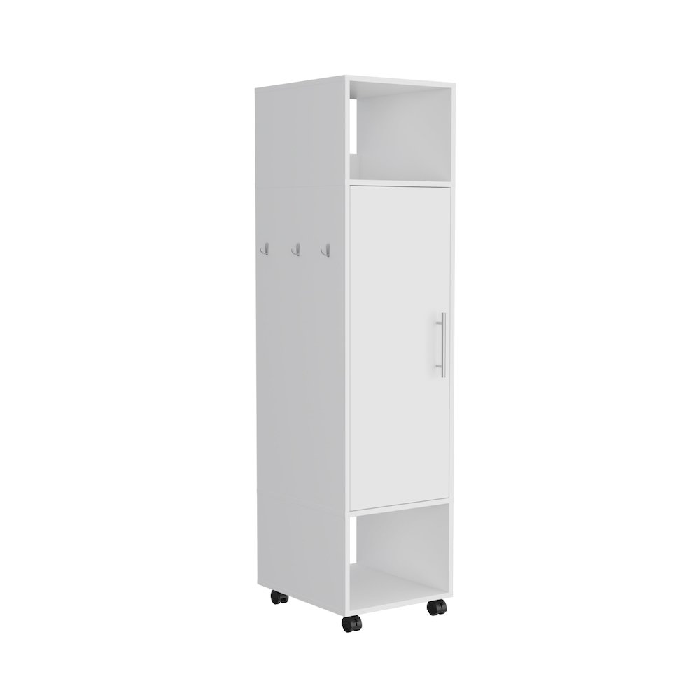 Cluster Cabinet Wardrove with Mirror White MDF. Picture 4