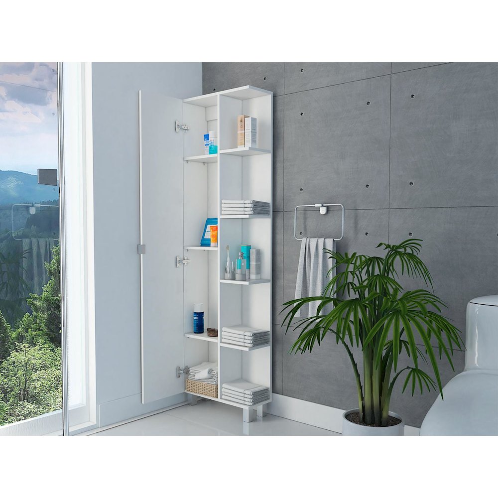 Pamplona 3 Pantry Light Oak / White MDF. Picture 5