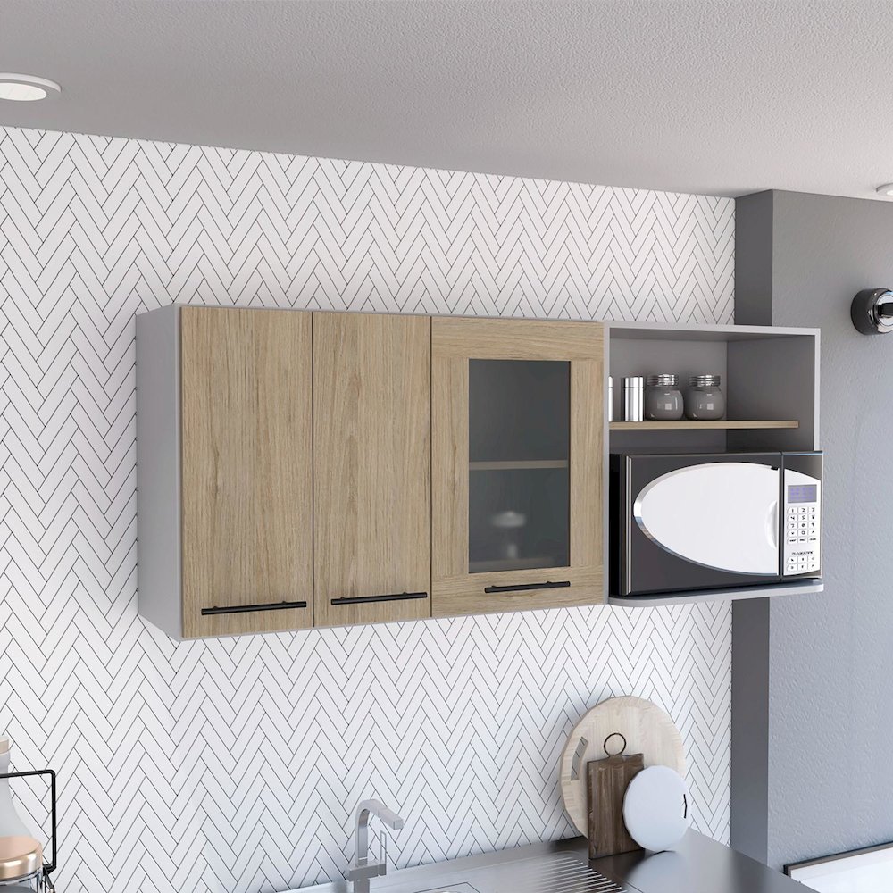 Hassel Wall Cabinet Light Pine MDF. Picture 3