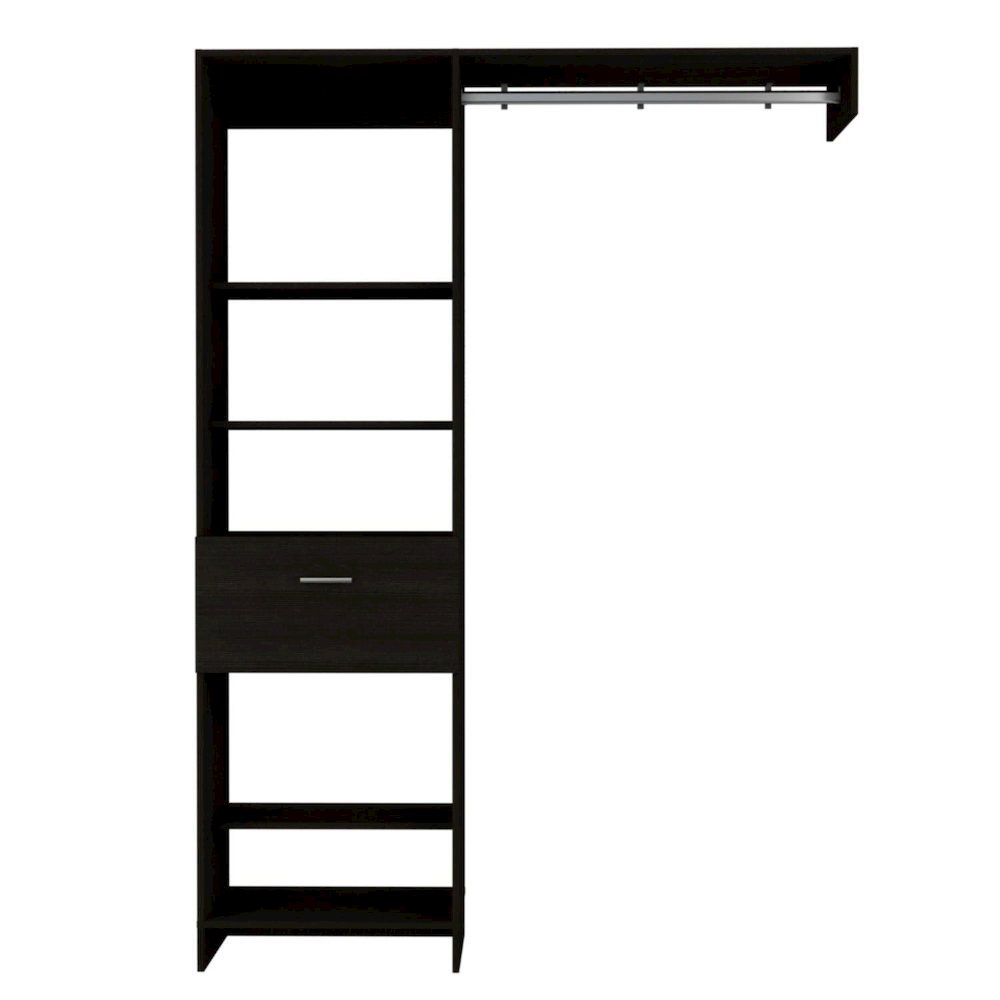 Manchester 150 Closet System Black MDF. Picture 1