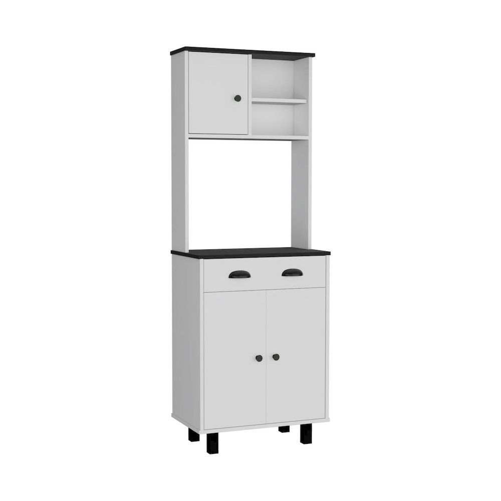 Salen Kitchen Pantry White/Black MDF. Picture 2