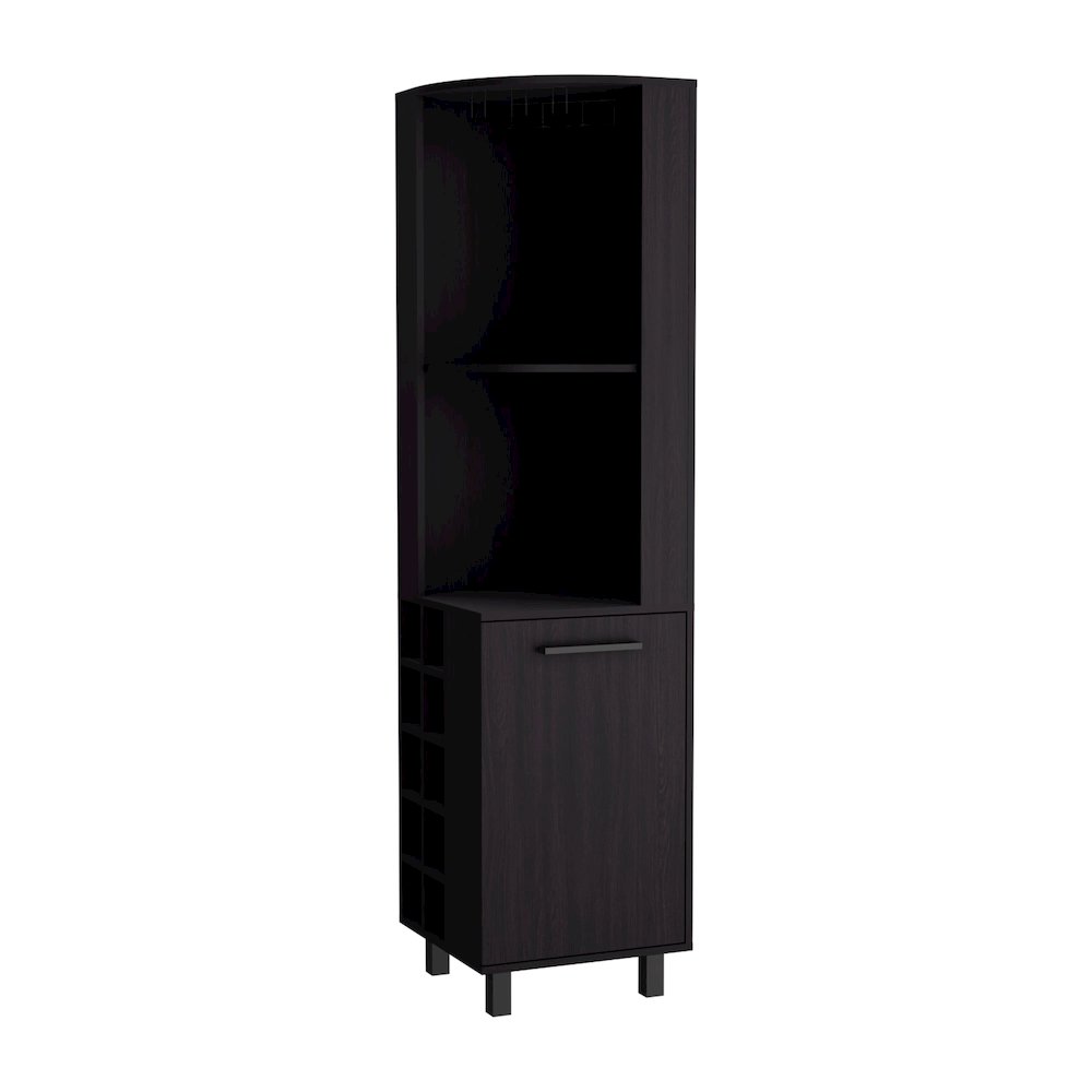 Kaia Corner Bar Cabinet Black Wengue MDF. Picture 1