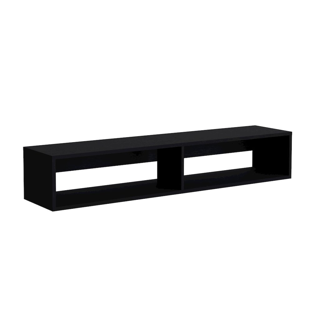 Warrior 59" Floating Tv Stand Black MDF. Picture 1