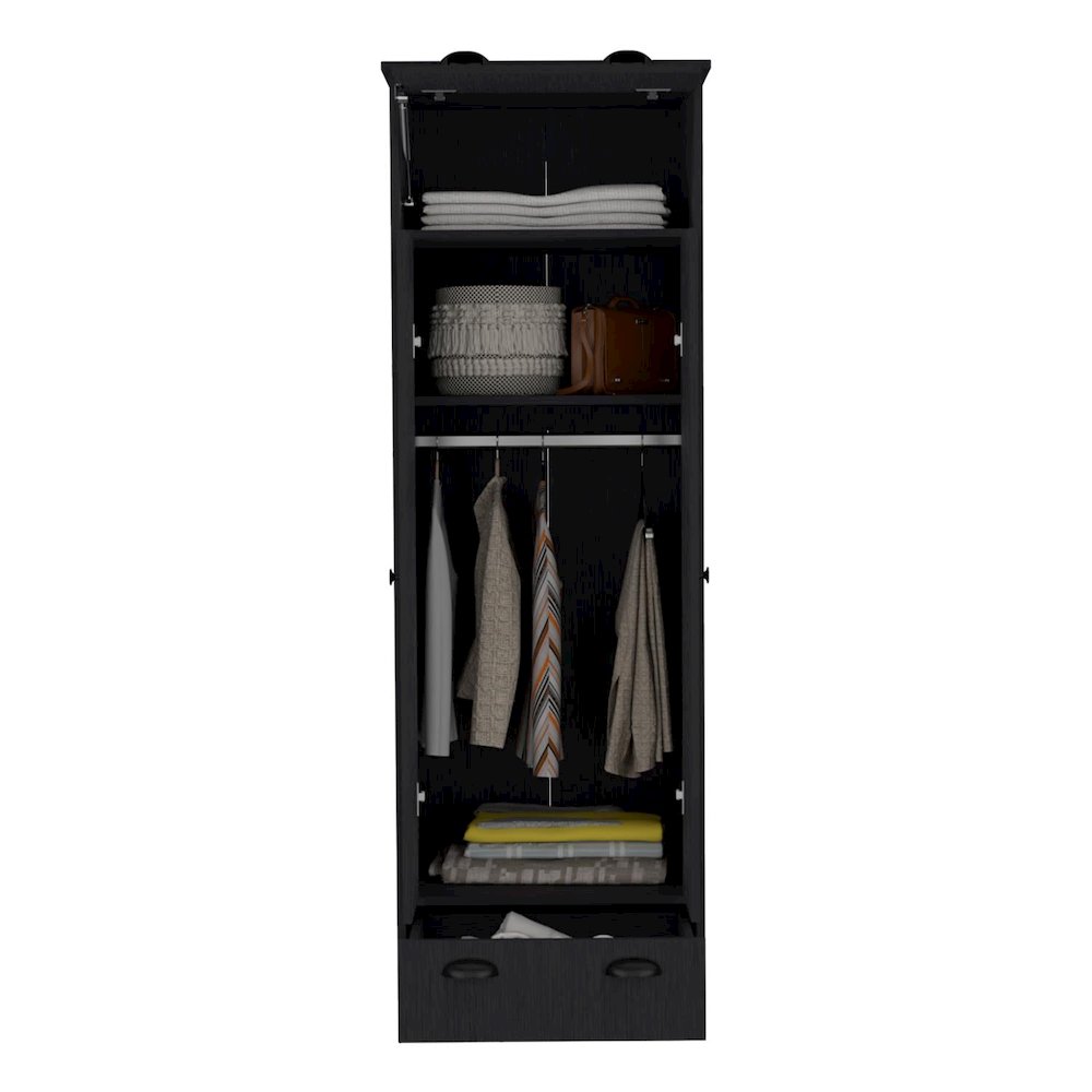 Falkland Armoire Black MDF. Picture 2