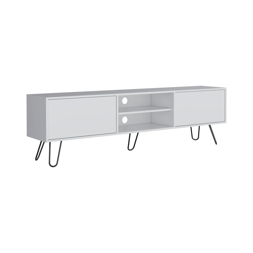 Vassel TV Stand White MDF. Picture 2