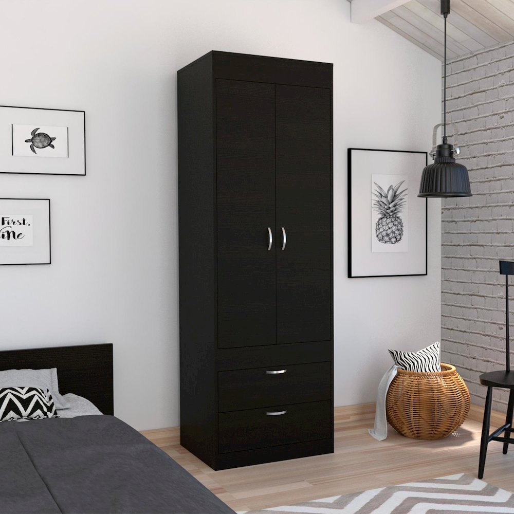 Garage Storage Cabinet Black MDF. Picture 3