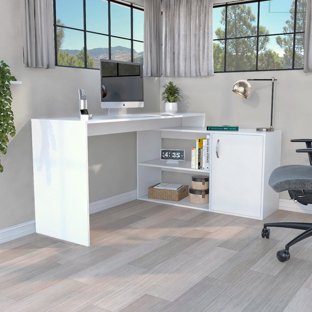 Axis Desk White MDF. Picture 3