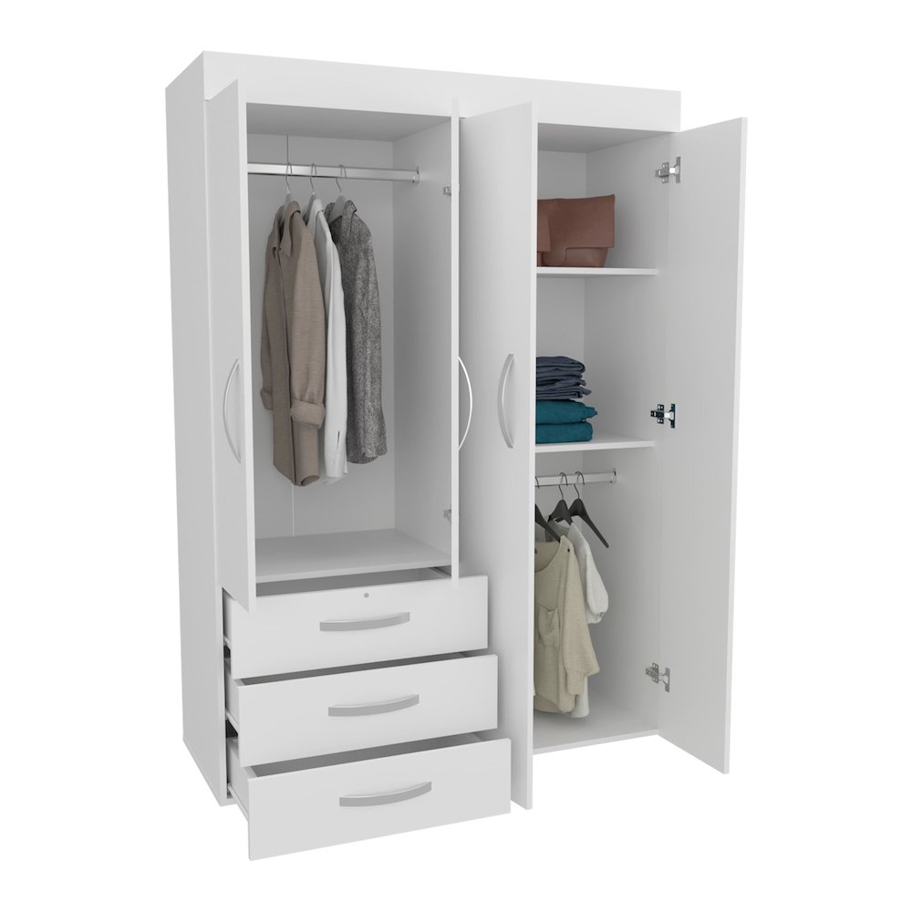 Denver Mobile Armoire White Wengue MDF. Picture 5