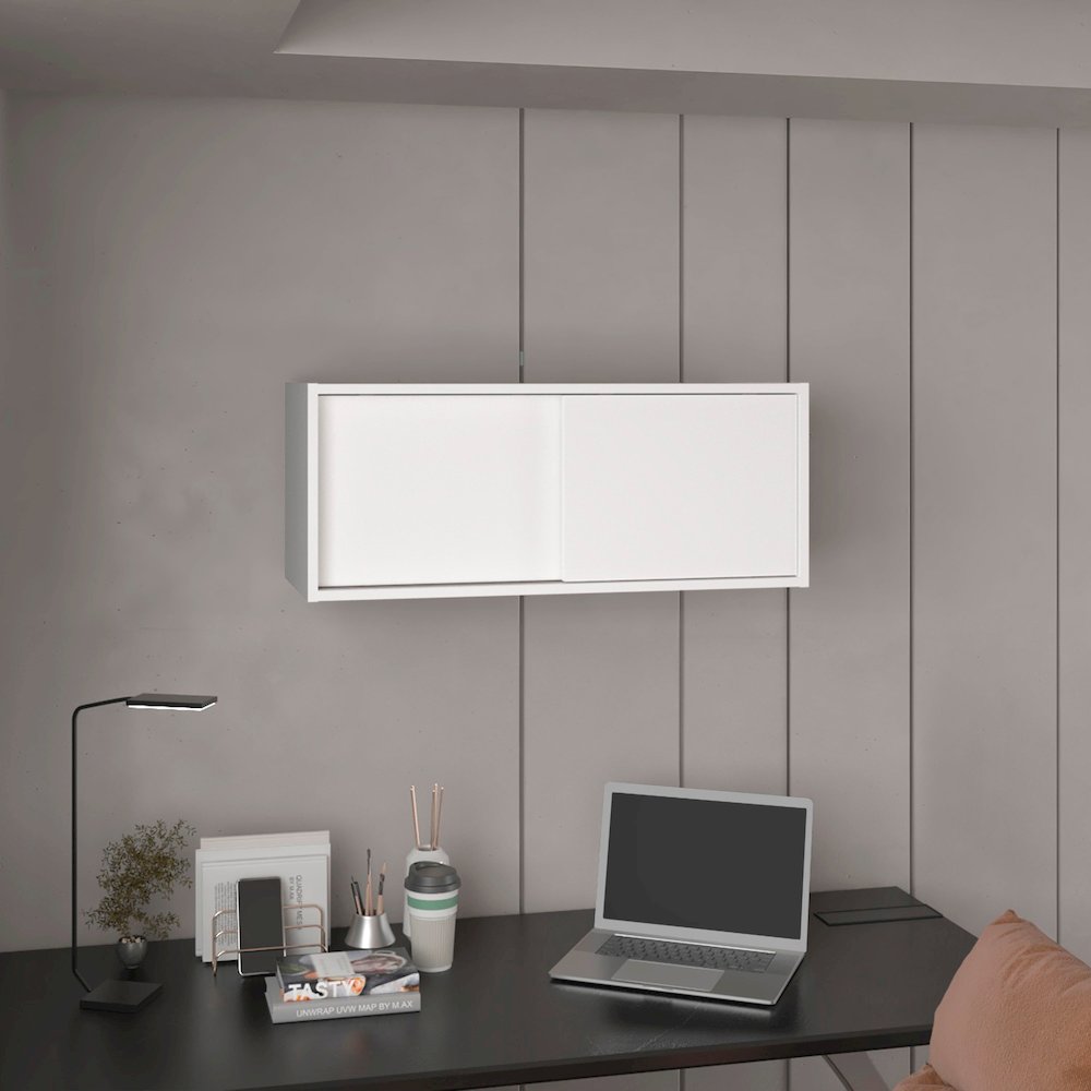 Napoles 2 Wall Cabinet White MDF. Picture 3