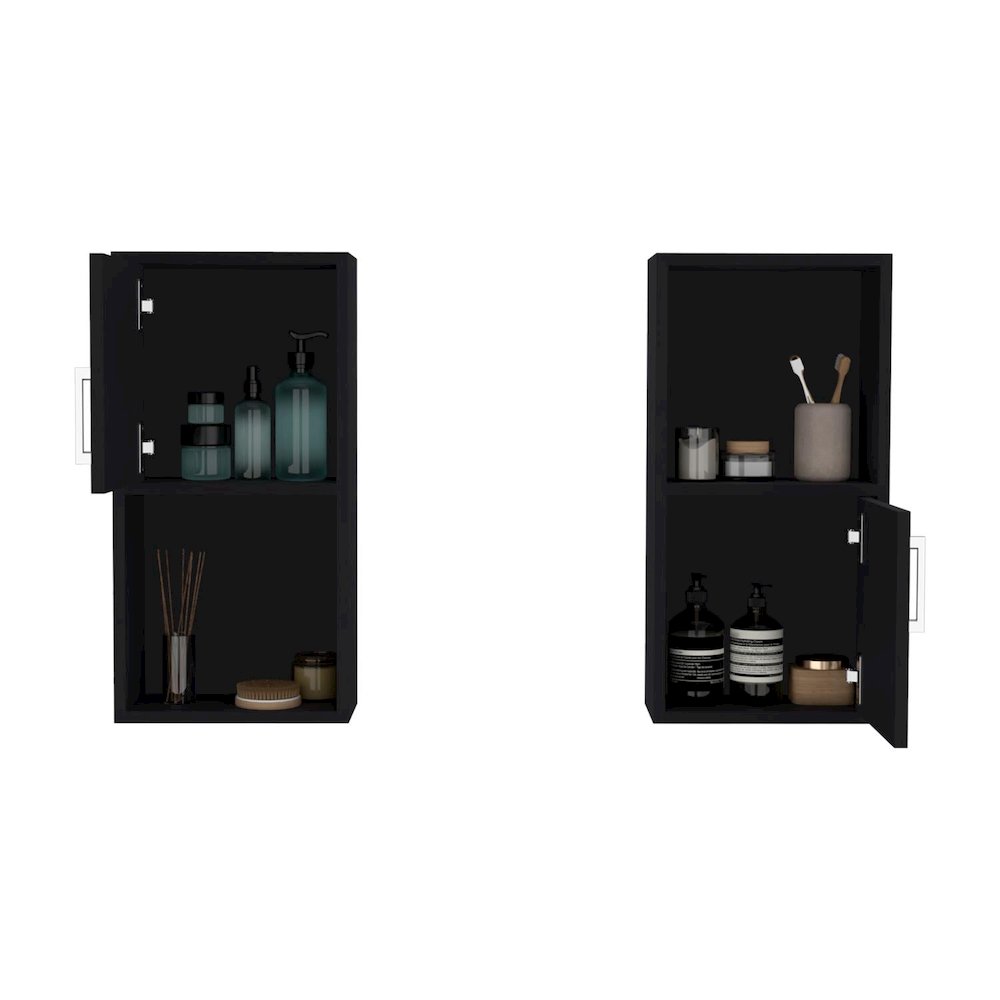 Oba Medicine Cabinet Black MDF. Picture 2