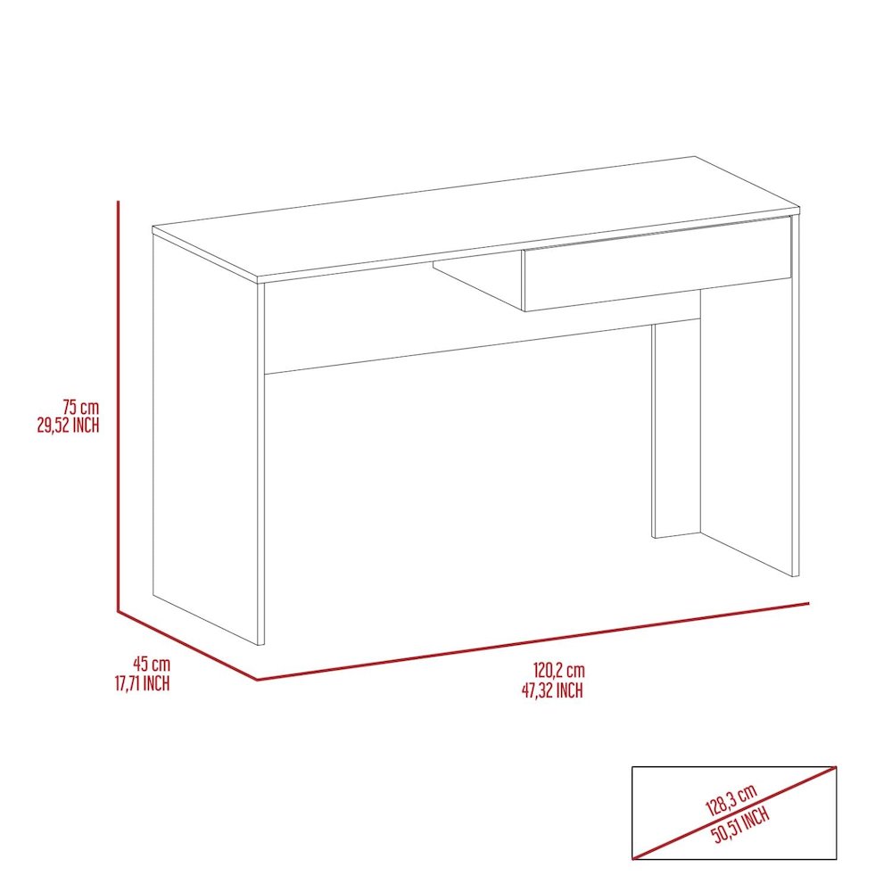 Computer Desk Light Gray MDF. Picture 4