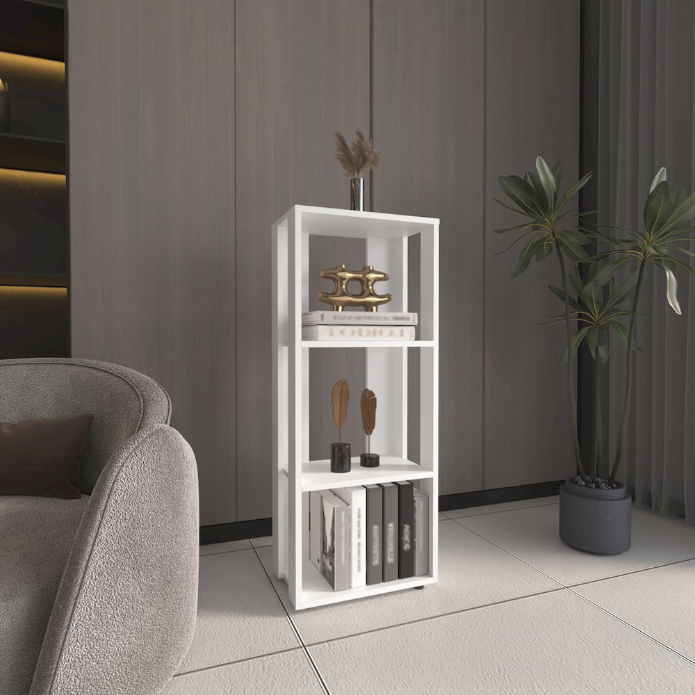 Eco Bookcase White MDF. Picture 3