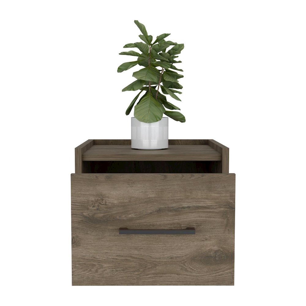 Boa Floating Nightstand Dark Brown MDF. Picture 2