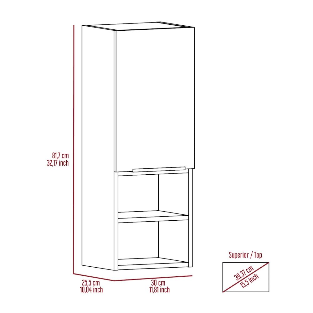 Mila Medicine Cabinet Light Gray MDF. Picture 4