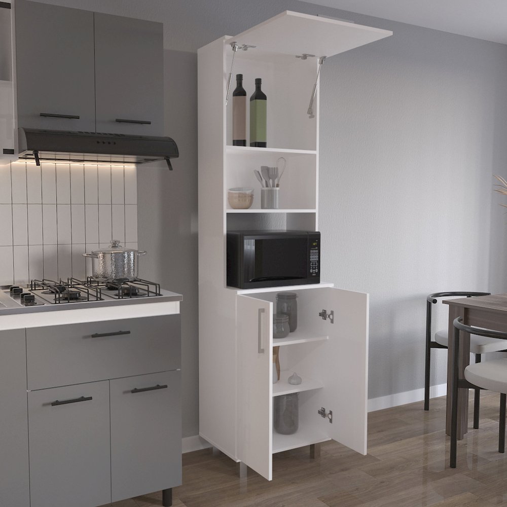 Bombona Kitchen Pantry White MDF. Picture 4