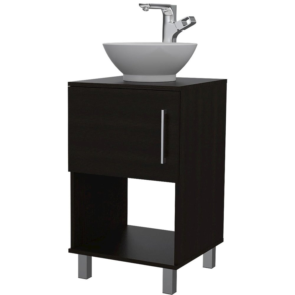 Gouda 18" Bathroom Vanity Black MDF. Picture 1