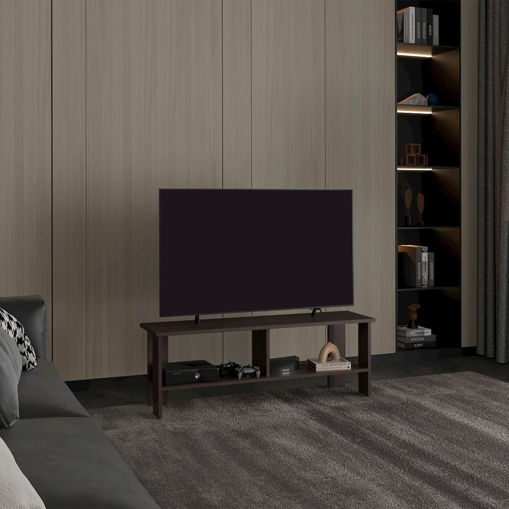 Navia Tv Stand Dark Walnut MDF. Picture 4