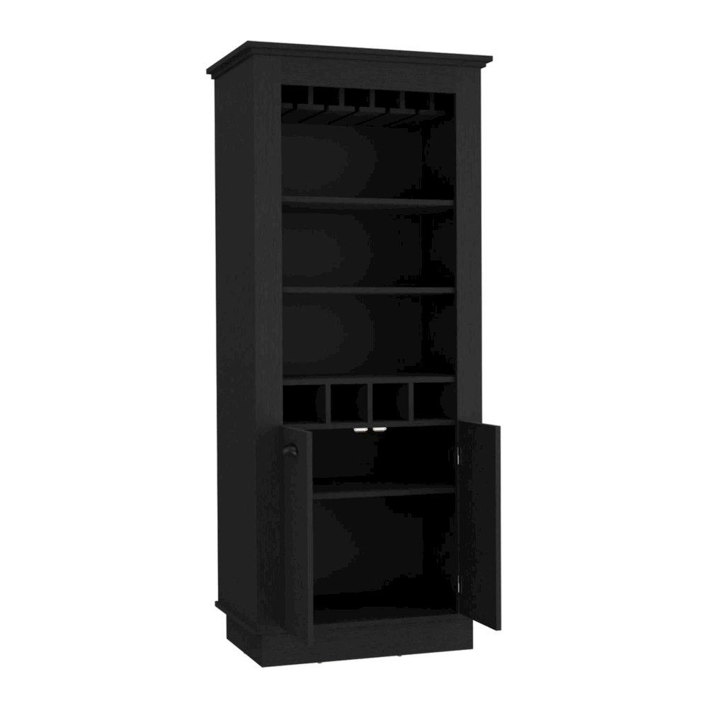 Lafayette Bar Cabinet Black MDF. Picture 2