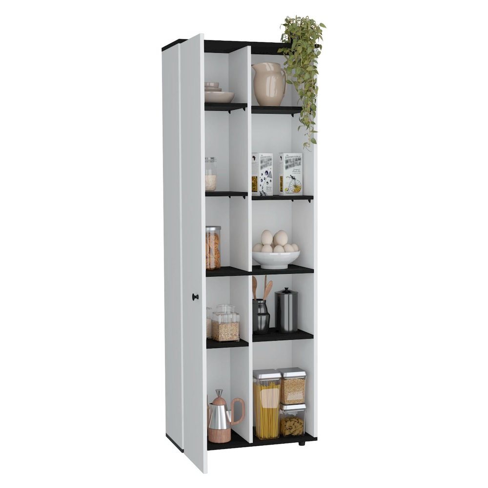 Hoyt Multistorage Kitchen Pantry White/Black MDF. Picture 2