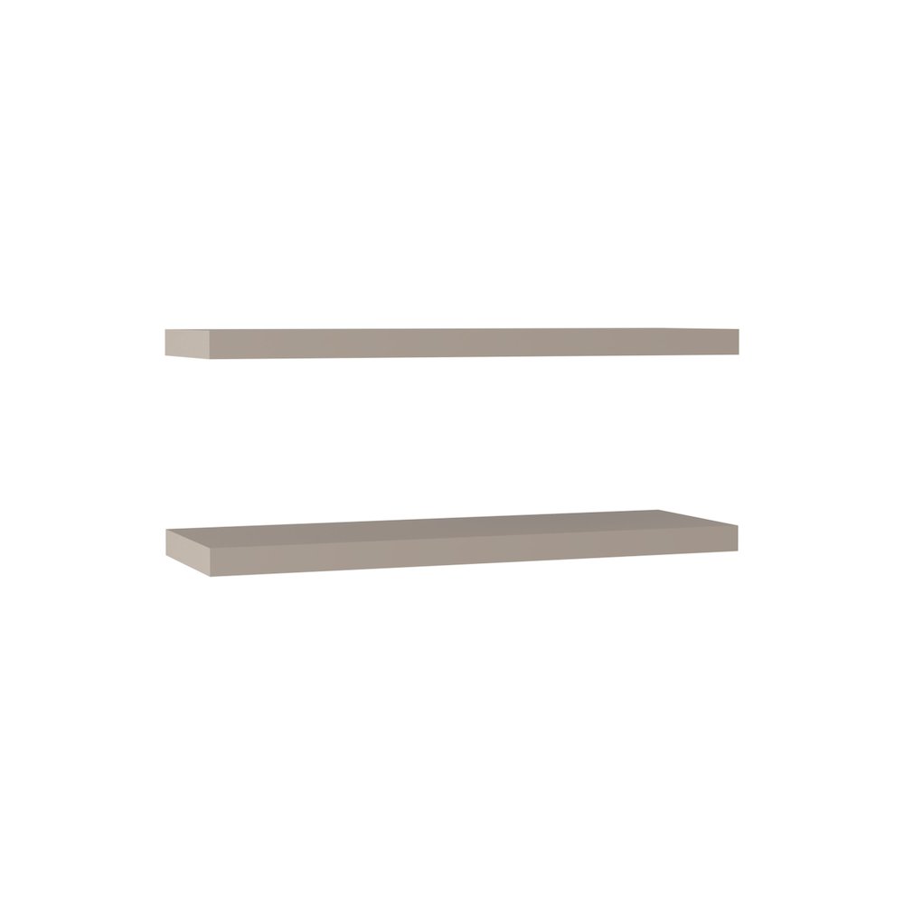 Ecco 31.5" Wide Floating Shelves Set of 2 Taupe MDF. Picture 1
