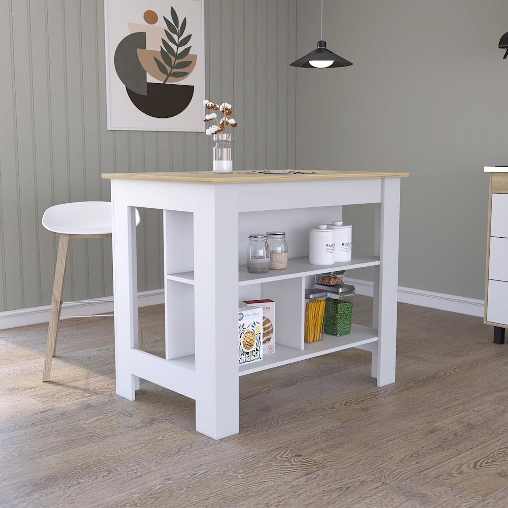 Essential Bar Cabinet Light Gray MDF. Picture 3