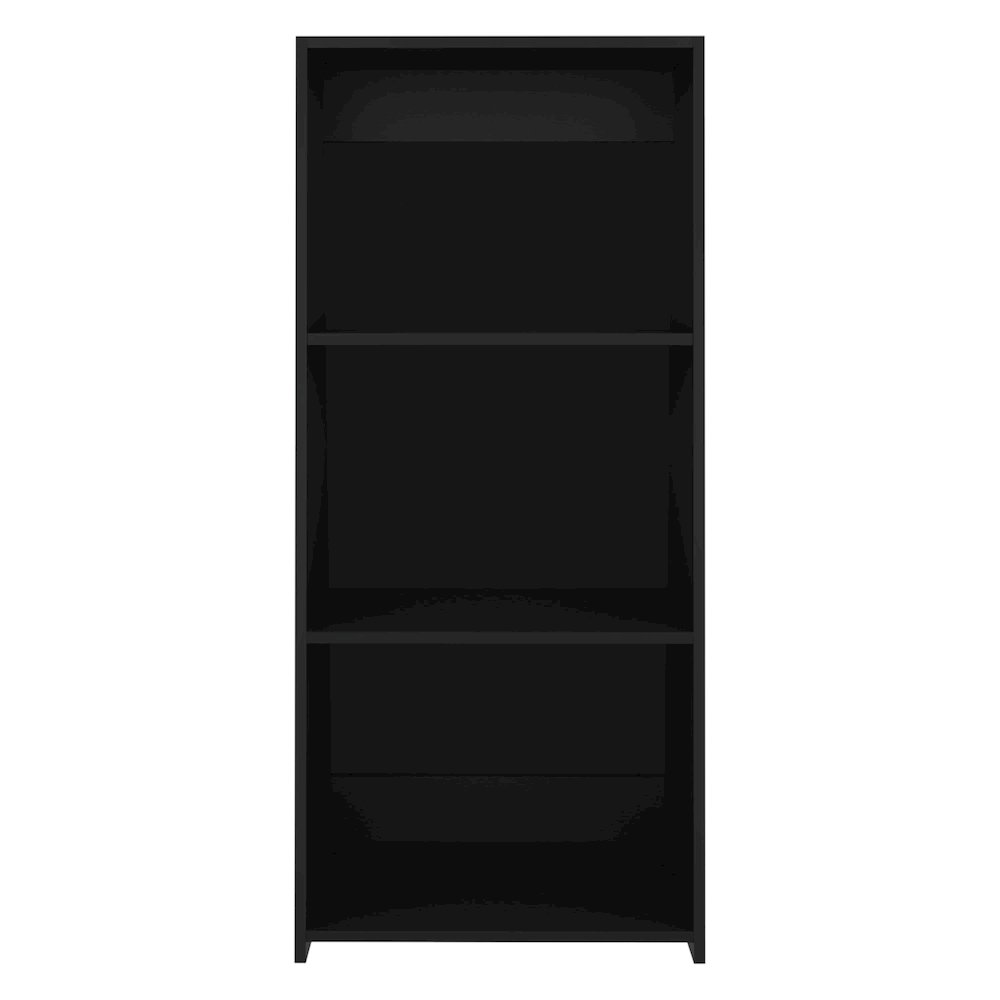Note Ladder Bookcase Black MDF. Picture 1