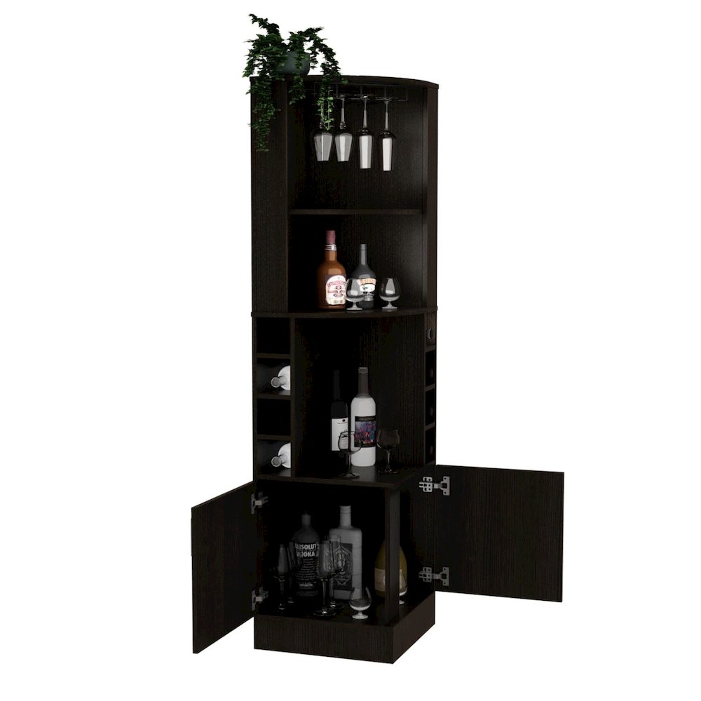 Syrah Bar Cabinet Black MDF. Picture 2