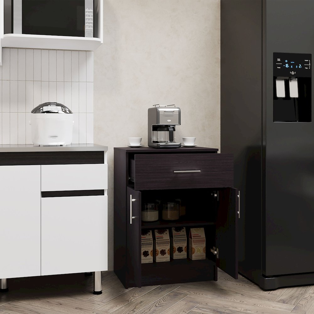 Mayorca Pantry Black Wengue MDF. Picture 4