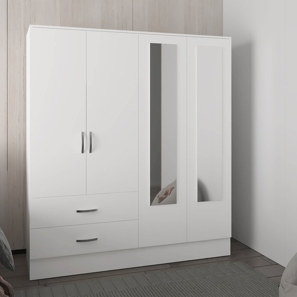 Bolton 160 Armoire White MDF. Picture 4