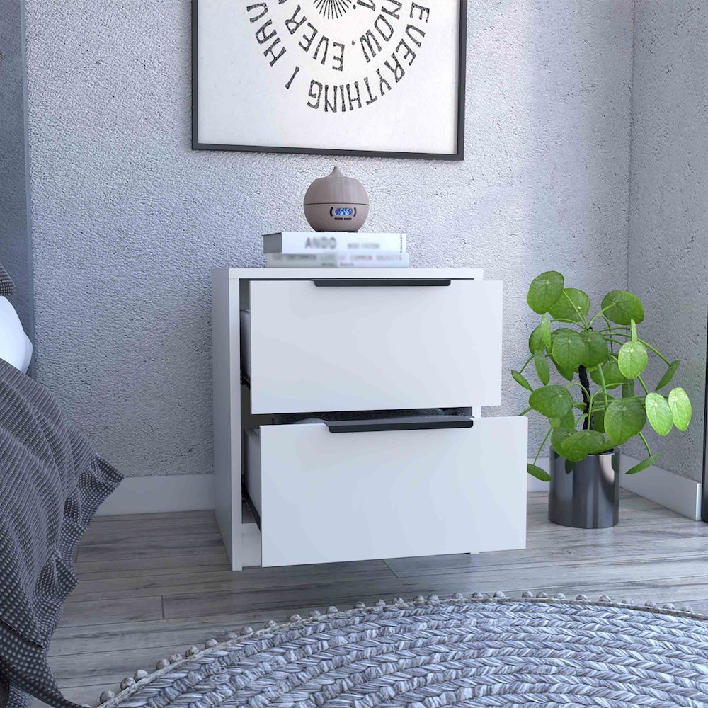 Kaia Nightstand White MDF. Picture 5