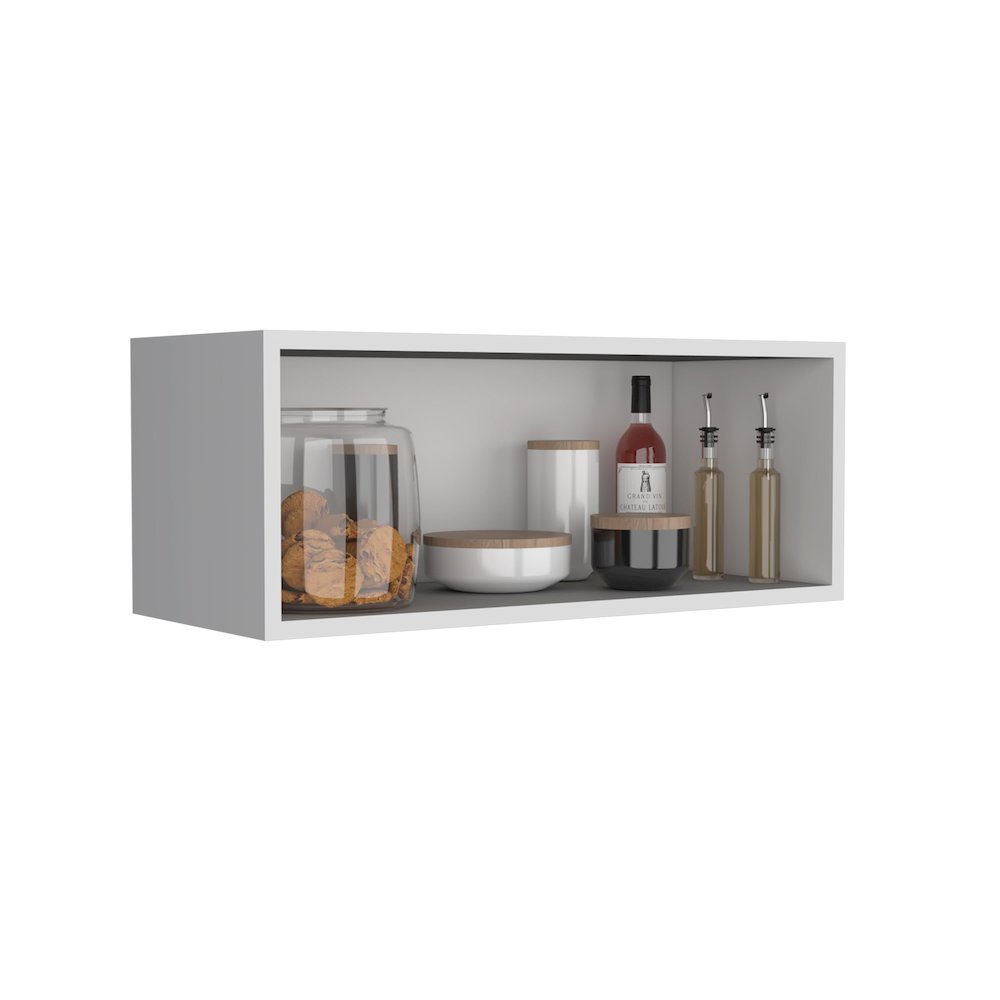 Wally 30" Wide x 12"H Wall Cabinet White MDF. Picture 5