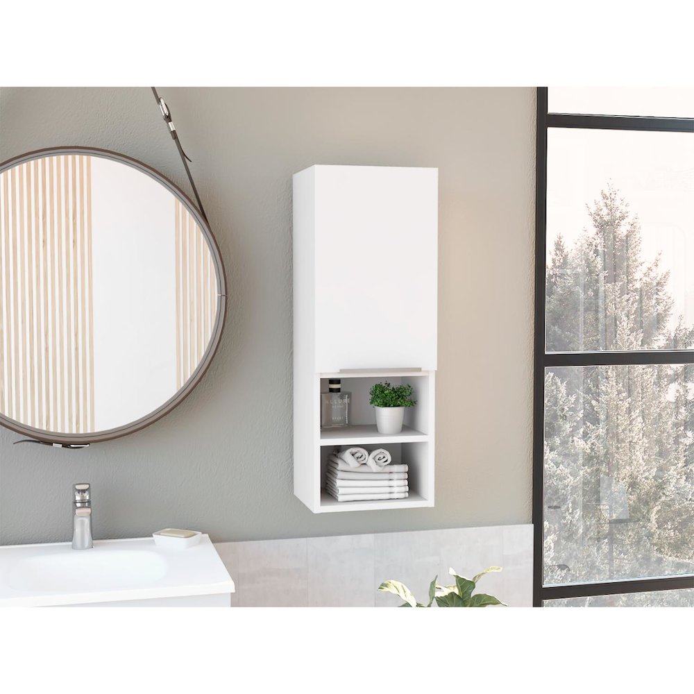 Mila Medicine Cabinet White MDF. Picture 3