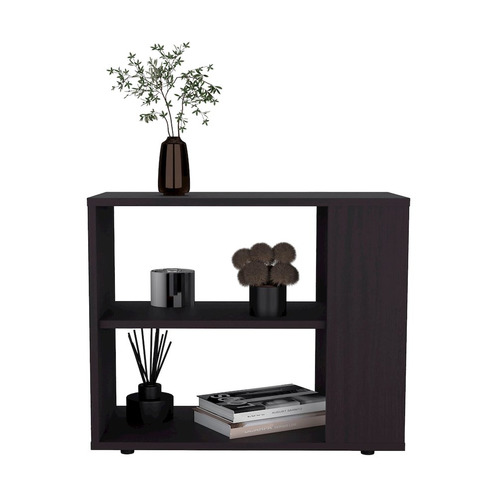 Garden Side Table Black Wengue MDF. Picture 2