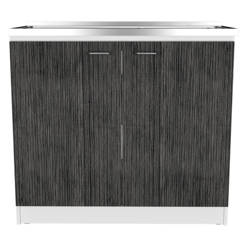 Marsella Corner Bar Cabinet Mahogany / Macadamia MDF. Picture 5