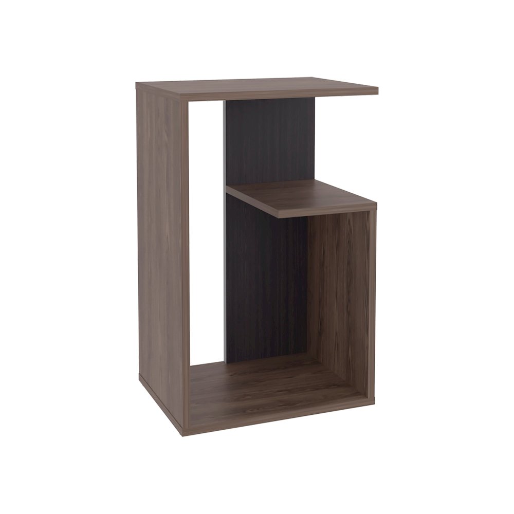 Portree Kitchen Island Black / Ibiza Marble MDF. Picture 1